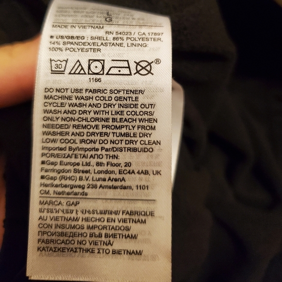 NWT GAP High Rise Fleece-lined pants. Black. Size L. 30" inseam. - Picture 5 of 11